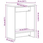 vidaXL Table d'appoint Chêne artisanal 50 x 39 5 x 55 cm