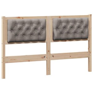 vidaXL Tête de lit Autre Marron et taupe 150 cm Bois massif en pin