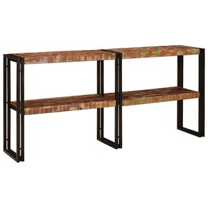 vidaXL Table console Multicolore 160 x 33 x 75 cm Bois Recyclé Solide