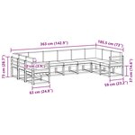 vidaXL Ensemble de canapés d'extérieur 10 Pièces Blanc et Beige