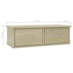 vidaXL Étagère murale avec tiroirs Chêne sonoma Bois d'ingénierie