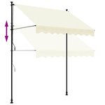 vidaXL Auvent rétractable crème 200x150 m tissu et acier