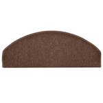 vidaXL Tapis d'escalier 30 pièces 65 x 24 x 4 cm Marron Demi-rond Grand