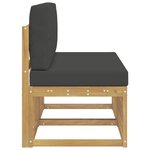 vidaXL 2 Pièce Sofa de milieu extérieur Bois d'Acacia Massif Blanc