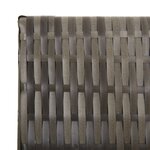 vidaXL Cloison de séparation 4 panneaux gris résine tressée
