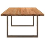 vidaXL Table à manger marron clair bois de chêne massif rectangulaire