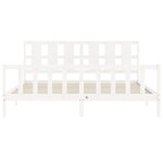 vidaXL Cadre de lit sans matelas blanc 200x200 cm bois massif de pin
