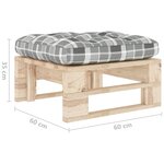 vidaXL Pouf palette de jardin bois de pin imprégné