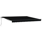 Store rétractable automatique vidaXL noir 400x350 cm