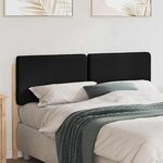 vidaXL Tête de lit capitonnée Marron et Noir 135 cm Pin massif