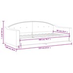 vidaXL Lit de repos sans matelas taupe 90x200 cm tissu