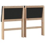 vidaXL Tête de lit capitonnée Gris clair 135 cm Pin massif