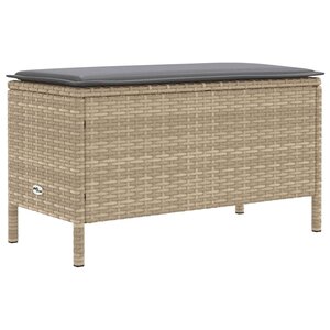 vidaXL Pouf de Jardin Beige et Gris clair 80 x 38 x 42 cm Rotin PE