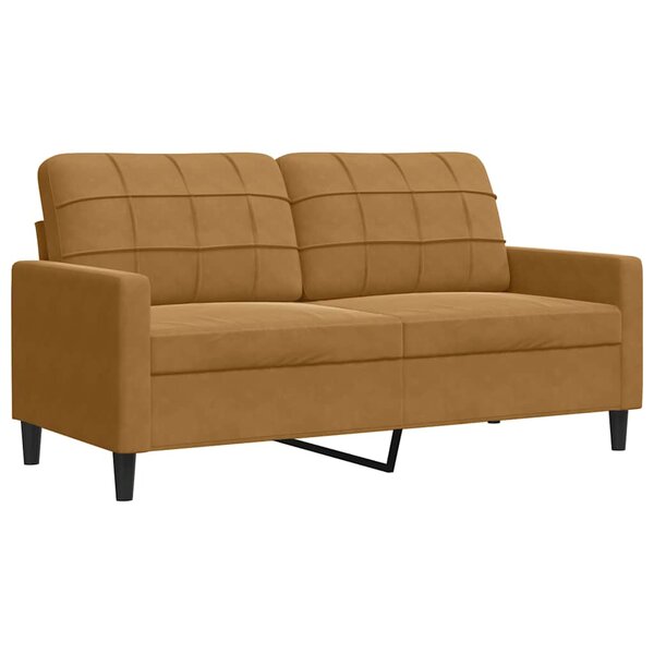vidaXL Canapé à 2 places Marron 140 cm Velours