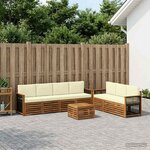 vidaXL Ensembles de canapés avec coussin 8 Pièces Bois d'Acacia Massif