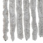 vidaXL Rideau anti-mouches gris 100x200 cm chenille