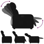 vidaXL Fauteuil inclinable noir tissu
