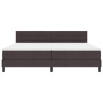 vidaXL Lit à ressorts avec matelas Marron foncé 200 x 200 cm tissu