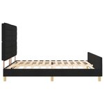 vidaXL Cadre de lit avec tête de lit Noir 180 x 200 cm tissu