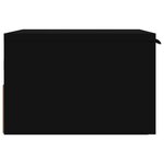 vidaXL Table de chevet murale noir 34x30x20 cm