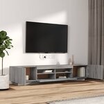 vidaXL Ensemble de meubles TV avec lumières LED 2 Pièces Sonoma gris