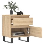 vidaXL Tables de chevet 2 Pièces chêne sonoma 40x35x50 cm bois ingénierie