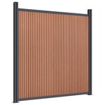 vidaXL Panneau de clôture marron 699x186 cm WPC