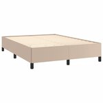 vidaXL Cadre de lit sans matelas cappuccino 140x190 cm similicuir