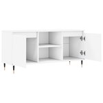 vidaXL Meuble TV blanc 104x35x50 cm bois d'ingénierie