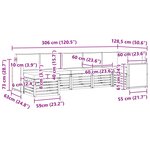 vidaXL Ensemble de canapé d'angle 6 Pièces Naturel et Anthracite