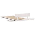 vidaXL Cadre de lit Blanc 90 x 200 cm bois