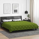 vidaXL Duvet d'hiver Vert et Anthracite 200 x 200 cm Microfibre