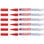 Marqueur Peinture Brillante 751 Rouge Pointe Ronde 1-2 mm x 6 EDDING