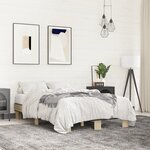 vidaXL Cadre de lit chêne sonoma 140x200 cm bois d'ingénierie et métal