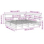 vidaXL Lit bibliothèque sans matelas cire marron 180x200 cm pin massif