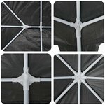 vidaXL Tente de fête Anthracite  Blanc 400 x 400 x 266 cm