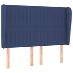 vidaXL Sommier à lattes de lit avec matelas Bleu 140x200 cm Tissu
