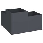 vidaXL Cache-pot de jardin Anthracite 100 x 100 x 48 cm Acier