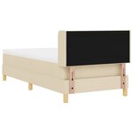 vidaXL Lit à Ressorts avec matelas Crème 80 x 200 cm tissu