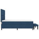 vidaXL Lit à ressorts avec tête de lit Bleu 140 x 190 cm tissu