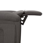 vidaXL Fauteuil inclinable électrique Gris foncé Tissu