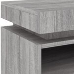 vidaXL Armoire de chevet avec lumières LED sonoma gris 40x39x48 5 cm