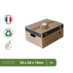 Pack and Move - Lot 60 cartons déménagement stockage S - 36 x 28x 18 cm - Poignées renforcées - 3 adhésifs offerts