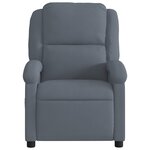 vidaXL Fauteuil inclinable de massage électrique gris foncé velours