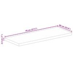 vidaXL Dessus de table 70x60x2 5 cm rectangulaire bois massif d'acacia