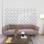 vidaXL Panneaux muraux 3D 12 Pièces 50x50 cm blanc origami 3 m²
