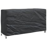 vidaXL Housse pour mobilier d'extérieur Noir 180 x 70 x 90 cm 600D