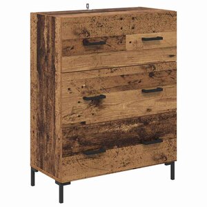 vidaXL Buffet Bois Ancien 69 5 x 34 x 90 cm Bois d'ingénierie et fer