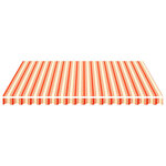 vidaXL Tissu de remplacement pour auvent Jaune et orange 4x3 5 m