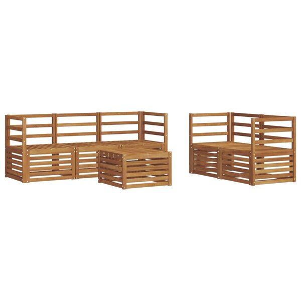 vidaXL Ensemble de canapés d'extérieur 6 pc Naturel